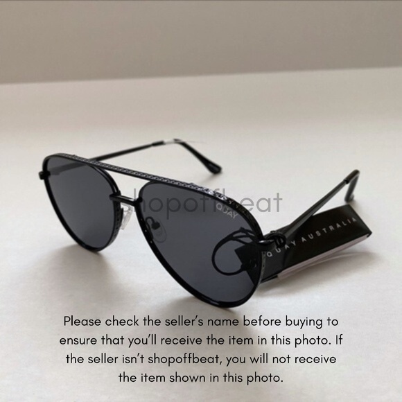 NEW Quay Starry Eyed Sunglasses Black/Smoke